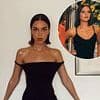 Cruz Beckham's girlfriend Jackie Apostel continues to channel his mum Victoria as she flaunts her svelte figure in Spice Girl's beloved LBD amid family's ongoing feud with Brooklyn
