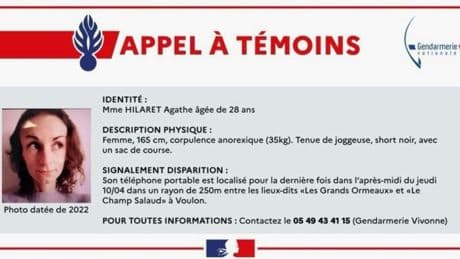 "Discrète", adepte de la course à pied... Qui est Agathe, la joggeuse de 28 ans disparue dans la Vienne?