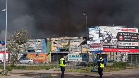Poland pins blame on Russia over devastating shopping centre fire as WW3 fears erupt
