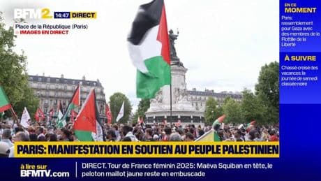 Paris: rassemblement en soutien au peuple palestinien sur la place de la République