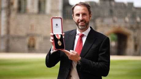 'Amazing honour': Ex-England boss Gareth Southgate receives knighthood
