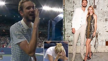 Daniil Medvedev is tennis's tantrum tyrant - and even his wife looks sick of it! US Open photographer is new victim of star who insists he 'did nothing bad' after ballboy and umpire incidents