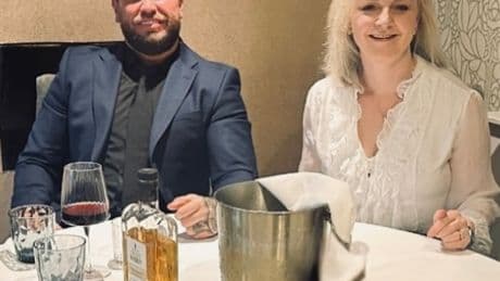 Former PM Liz Truss joins bare-knuckle fight thug who battered OAP to launch his whiskey – and even copies catchphrase