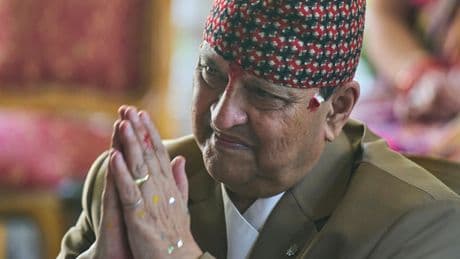 Hundreds greet Nepal's ex-king on his birthday as support for the ousted monarch grows