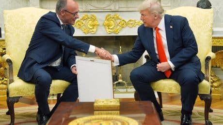 Watch in full: Trump meets German leader in Oval Office