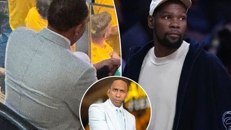 Stephen A. Smith under fire for playing game on his phone during NBA Finals while Kevin Durant joins the mocking
