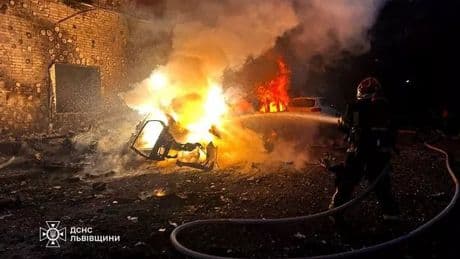 Nato scrambles warplanes after Russia launches massive drone attack on Ukraine