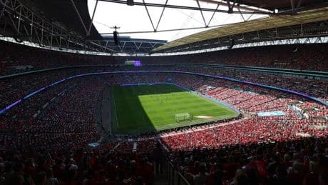 Wembley Stadium Prepares For New Record Attendance For Nonleague Soccer