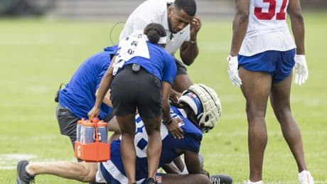 ‘Devastated’ Giants receiver Bryce Ford-Wheaton suffers season-ending Achilles tear at training camp