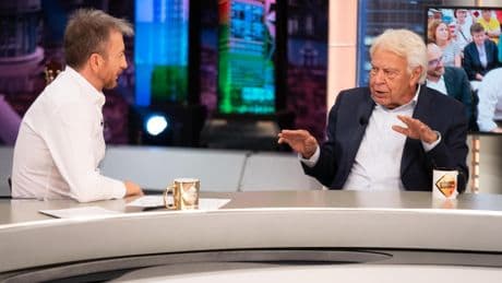 'El Hormiguero' (18,4%) consigue su mayor victoria en audiencia frente a 'La Revuelta' (11,9%) con Felipe González