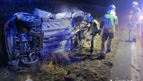 Seis heridos en un accidente entre dos coches en la A-125 a la altura de Ejea de los Caballeros (Zaragoza)