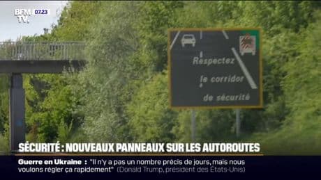 Sécurité routière: de nouveaux panneaux sur les autoroutes