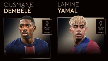 Dembélé y Lamine Yamal, los favoritos al Balón de Oro 2025 con Mbappé y Vinicius entre los 30 nominados
