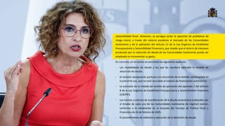 El documento que demuestra el último engaño de María Jesús Montero con la quita de la deuda de las CCAA