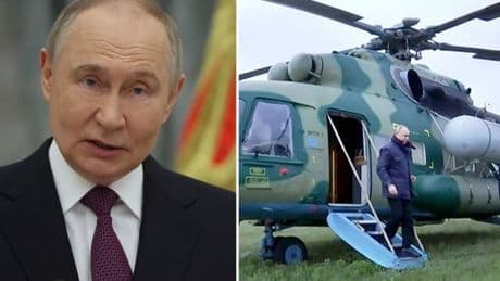 Ukraine 'tries to kill Putin' by downing his helicopter in Russia war zone mission