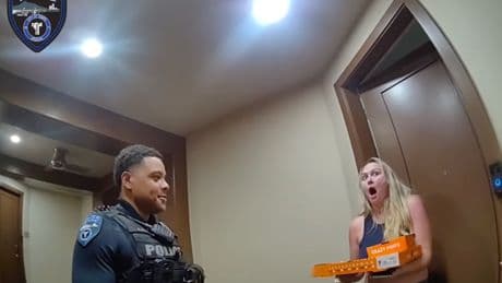 Customer gobsmacked after police step in to deliver pizza after driver arrested