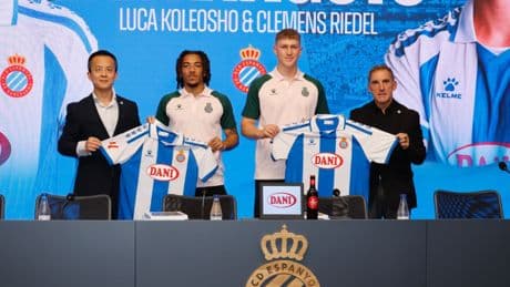 Luca Koleosho y Riedel, presentados con el Espanyol: "Es un proyecto ilusionante"