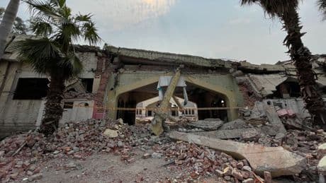 The site targeted by deadly Indian missile strikes is a mass of rubble - and locals feel trapped