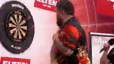 Furious Michael Smith breaks dartboard in moment of anger before emotional star issues European Grand Prix apology