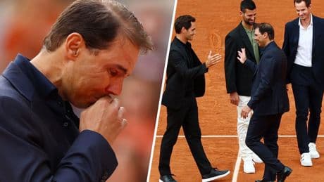 Emotioneel eerbetoon Nadal in Parijs in bijzijn van Federer, Djokovic en Murray