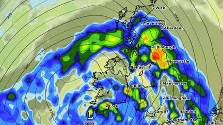 UK weather 'thunder' maps reveal exact date 600-mile Atlantic storm will lash Britain