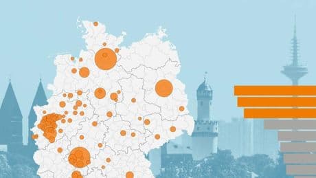 Unternehmen : Sechs Grafiken zeigen, wo die meisten Firmen in Deutschland sitzen