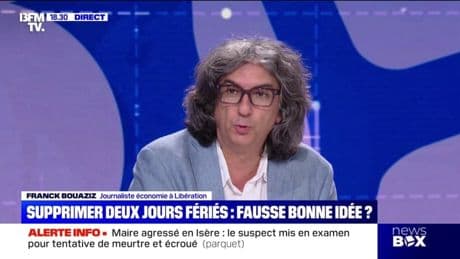 Jours fériés/budget 2026: "Ces deux jours seront travaillés sans rémunération supplémentaire", explique Franck Bouaziz, journaliste économie chez Libération