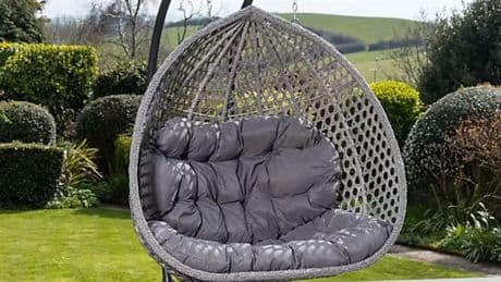 ‘Luxurious’ hanging egg chair that’s perfect for outdoor relaxing hits sale with £150 off