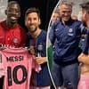 Lionel Messi is consoled by Ousmane Dembele and other former team-mates after Inter Miami crash out of the Club World Cup in PSG thrashing