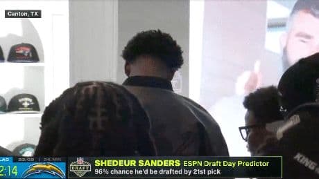 Sad scenes at Shedeur Sanders’ 2025 NFL Draft party as QB crashes out of first round