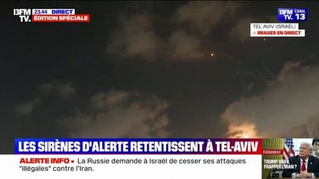 Israël: interception de missiles dans le ciel de Tel-Aviv