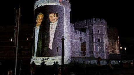 Besuch in Großbritannien: Trump-Epstein-Fotos auf Schloss Windsor projiziert