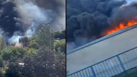 Pendik'te İSKİ'ye ait arıtma tesisinde korkutan yangın