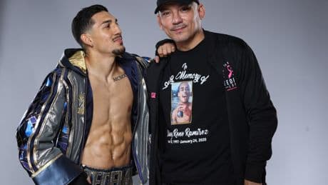 Teofimo Lopez ready to follow in his dad’s footsteps by one day training his son… despite their ‘rough’ experiences