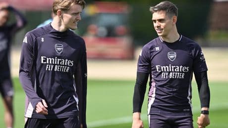 Arsenal handed double injury boost as Martin Odegaard and Leandro Trossard travel for Liverpool clash