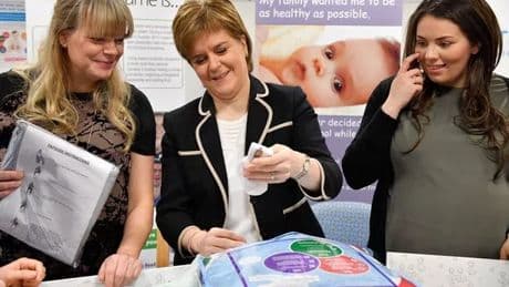 Nicola Sturgeon claims baby box will help reduce child poverty attainment gap 'in time'