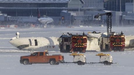 Flight attendant sues Delta for US$75M over upside-down plane crash in Toronto