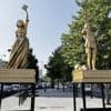 Anniversaire des Jeux de Paris : les statues de femmes illustres vues lors de la cérémonie d'ouverture installées dans le nord de la capitale