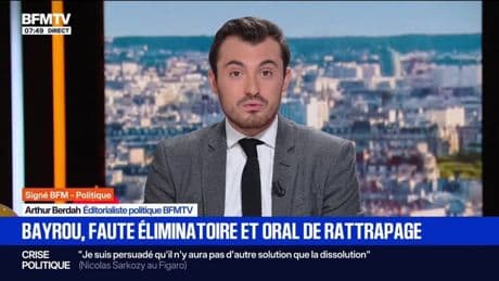 SIGNÉ BFM - François Bayrou, faute éliminatoire et oral de rattrapage