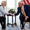 “Ik ben niet in een goede bui”: Von der Leyen zit samen met Trump, die kans op handelsdeal op “fiftyfifty” schat
