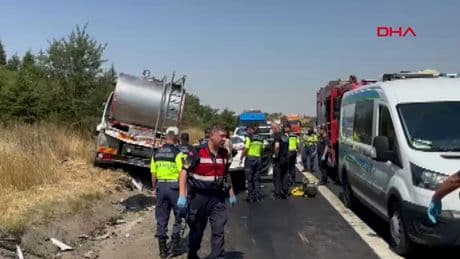 Tekirdağ'da feci kaza: Ölü ve yaralılar var