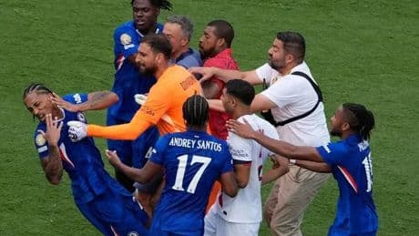 Luis Enrique hits Chelsea star and leaves him on floor as fight breaks out after Club World Cup Final