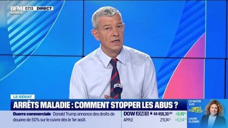 Nicolas Doze face à Jean-Marc Daniel : Arrêts maladie, comment stopper les abus ? - 10/07