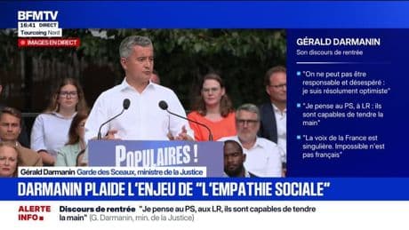 Gérald Darmanin estime que "l'empathie sociale" est "peut-être l'enjeu des prochains mois"
