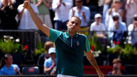 Dan Evans stuns Frances Tiafoe in first round at Queen’s