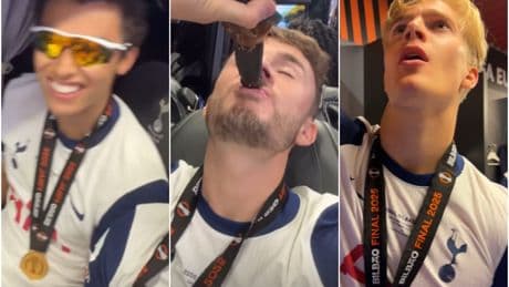 How Tottenham players celebrated after Europa League final win