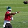 Jets QB Justin Fields returns to team drills at training camp after toe injury