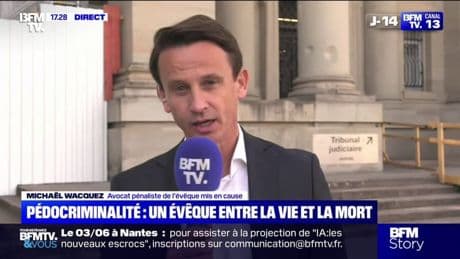 Coup de filet pédocriminel: "Il n'a pas réussi à subir cette pression médiatique", explique Michaël Wacquiez, l'avocat de l'évêque interpellé et qui a tenté de se défenestrer ce vendredi
