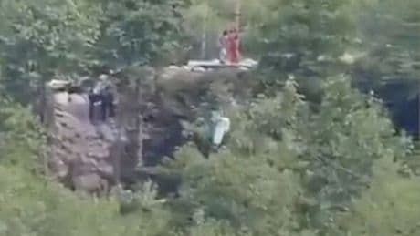 Harrowing moment girl falls nearly 50ft to the ground during holiday with parents