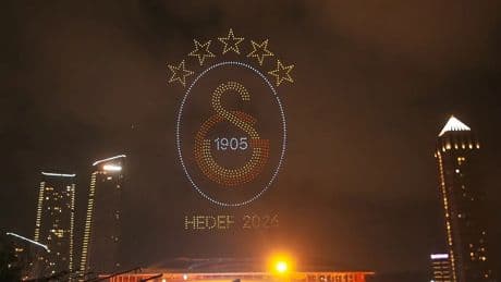 Drone gösterisi damga vurdu: Galatasaray'dan RAMS Park'ta şampiyonluk kutlaması